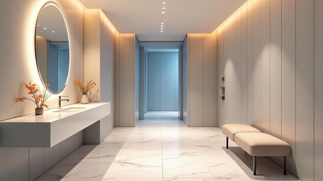 위생적으로 관리되는 파우더룸 및 휴게 공간